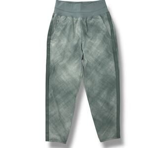 Athleta Nolita Slim Tapered Crop Athletic Pants Womens Size 2 Green Pull On